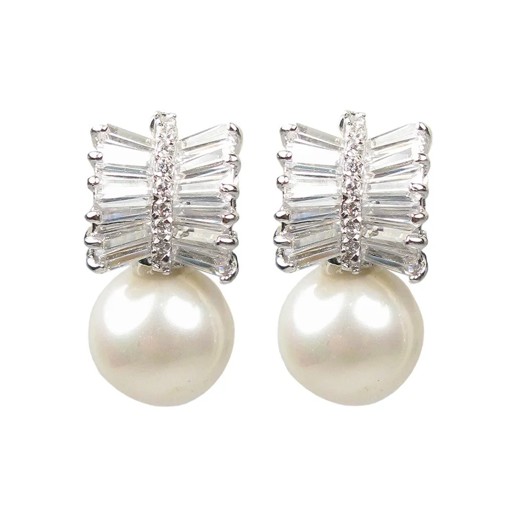Deco Penn Pearl Diamontage ™ 3.36 Carats Earrings