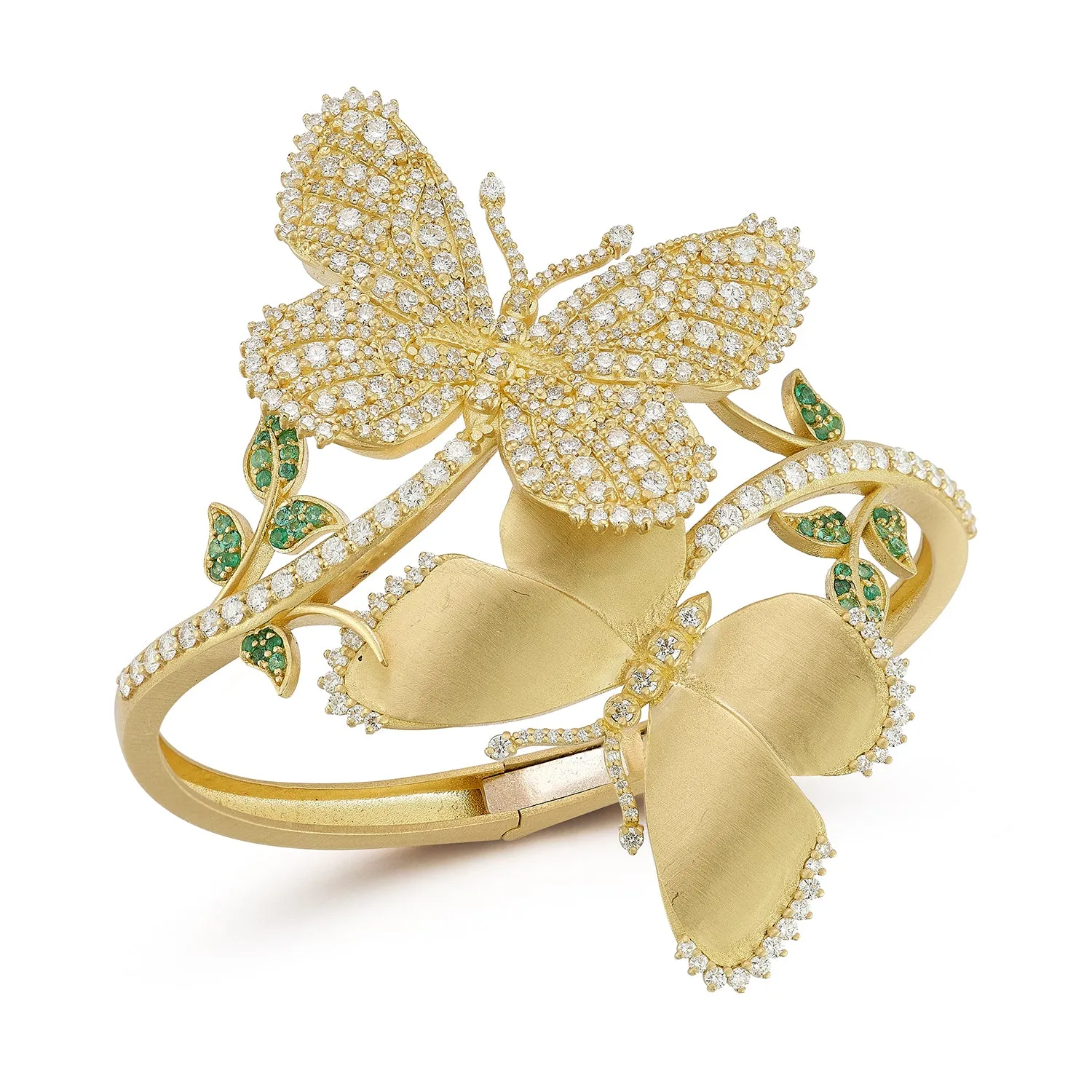 Diamond Butterflies Bypass Cuff