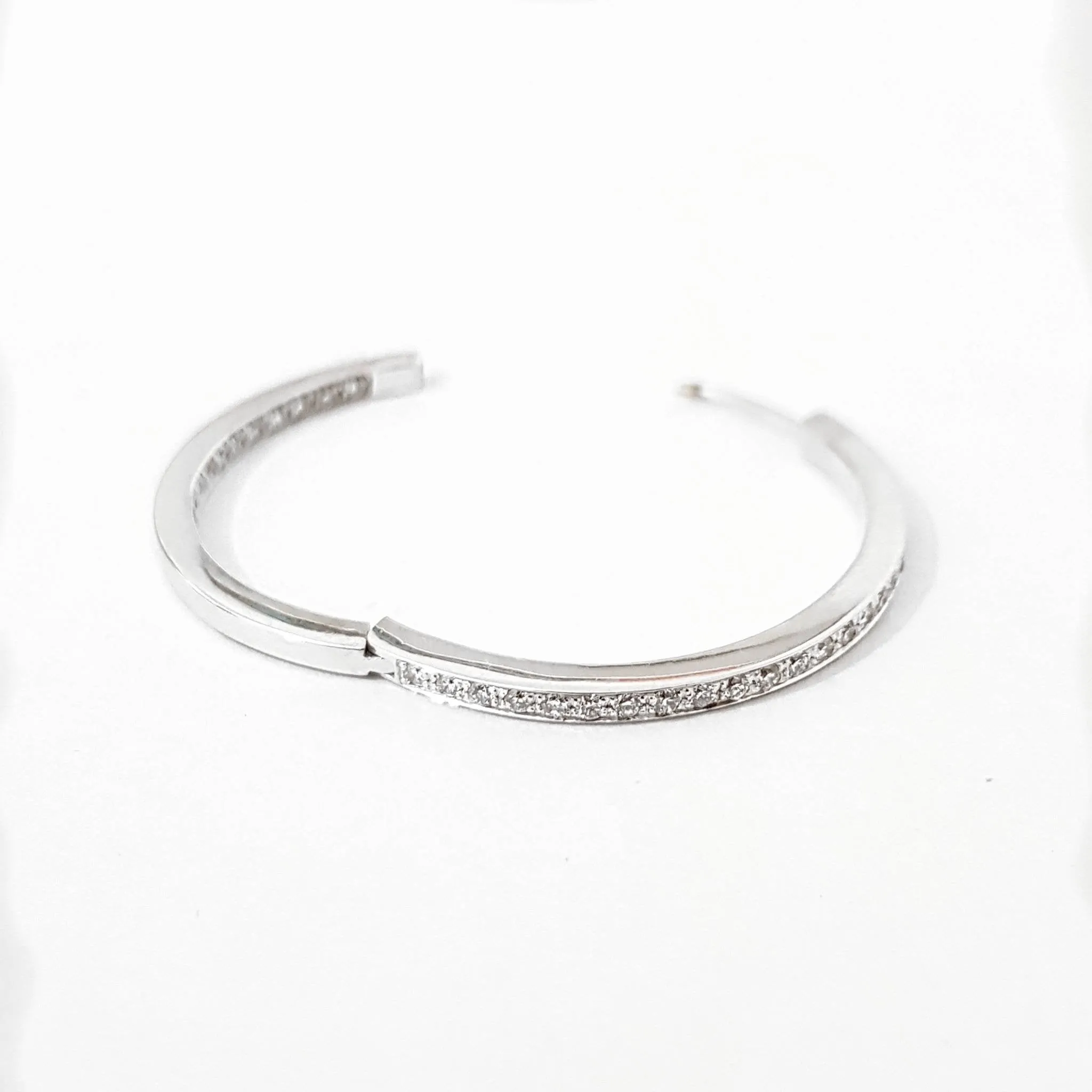 Diamond Hoop Gold Earrings