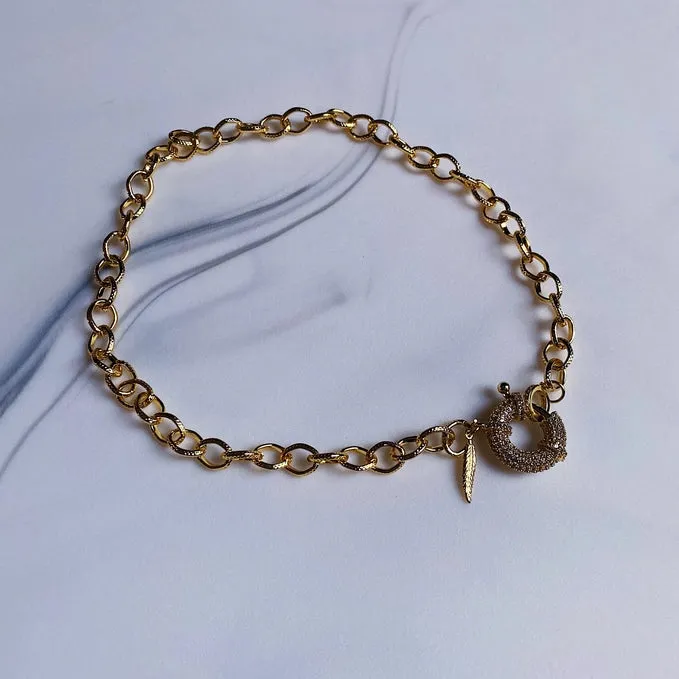 DIAMONDS IN THE SKY PAVE CHAIN NECKLACE