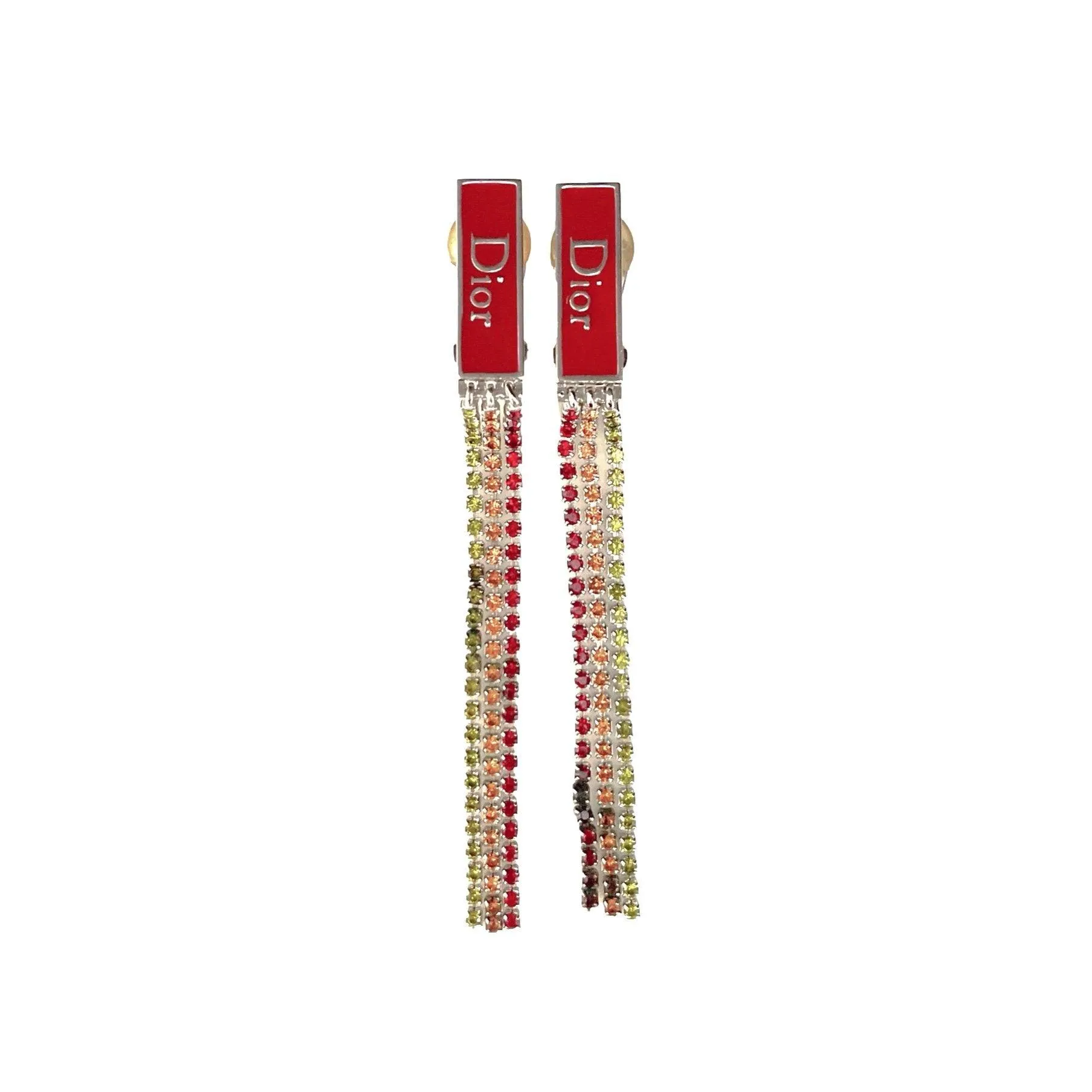Dior Silver Rasta Clip On Earrings