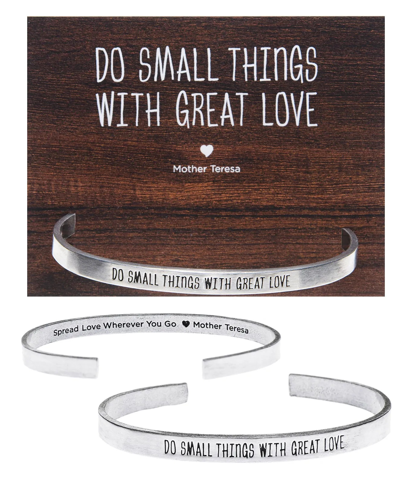 Do Small Things with Great Love Quotable Cuff Bracelet - Mother Teresa