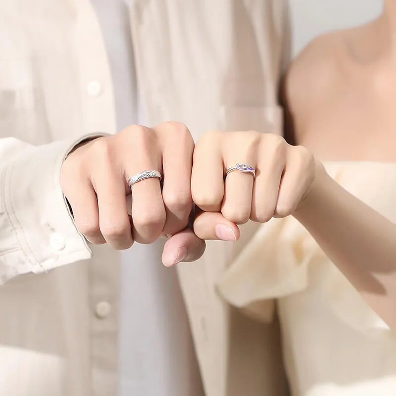 Dragon & Phoenix Dancing Matching Rings