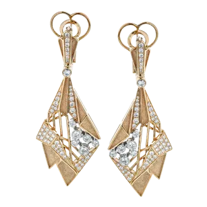 Earring in 18k Gold with Diamonds