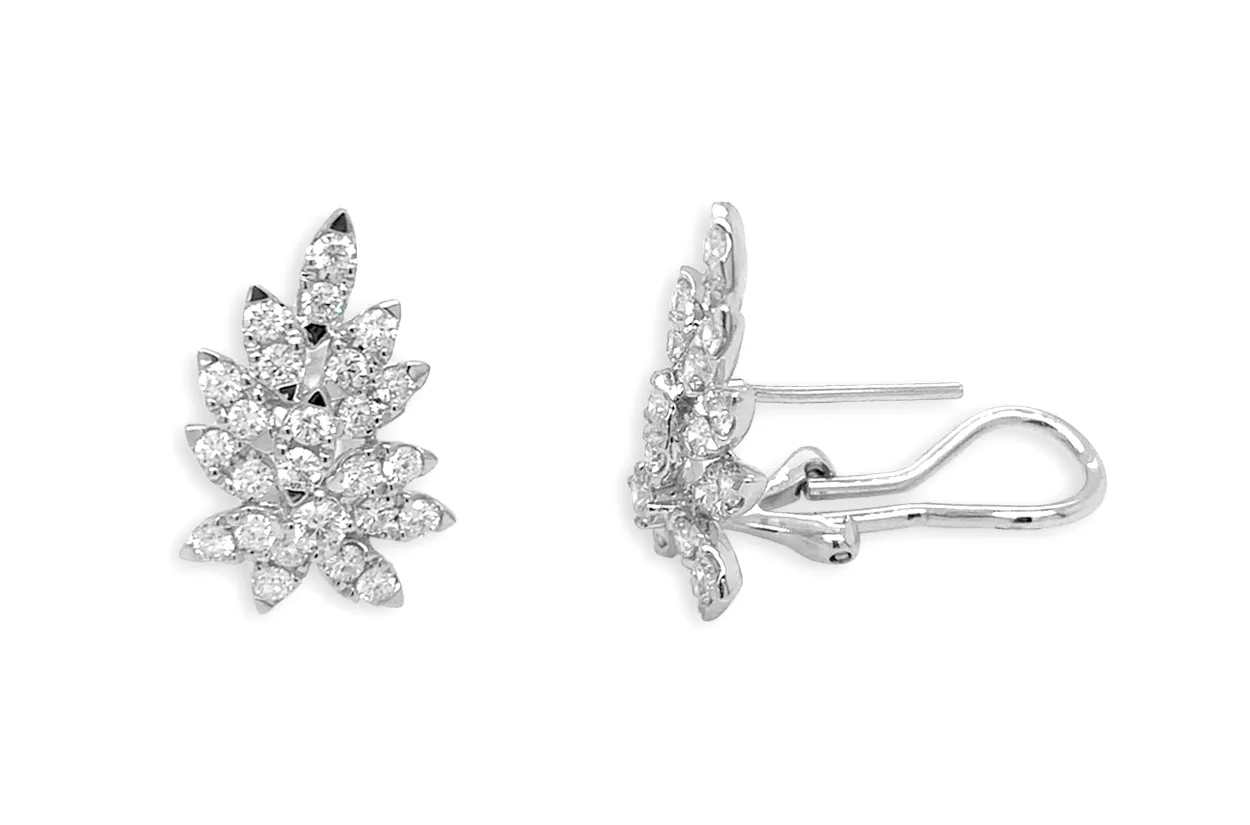 Earrings 18kt Gold Round Diamonds Look-At-Me