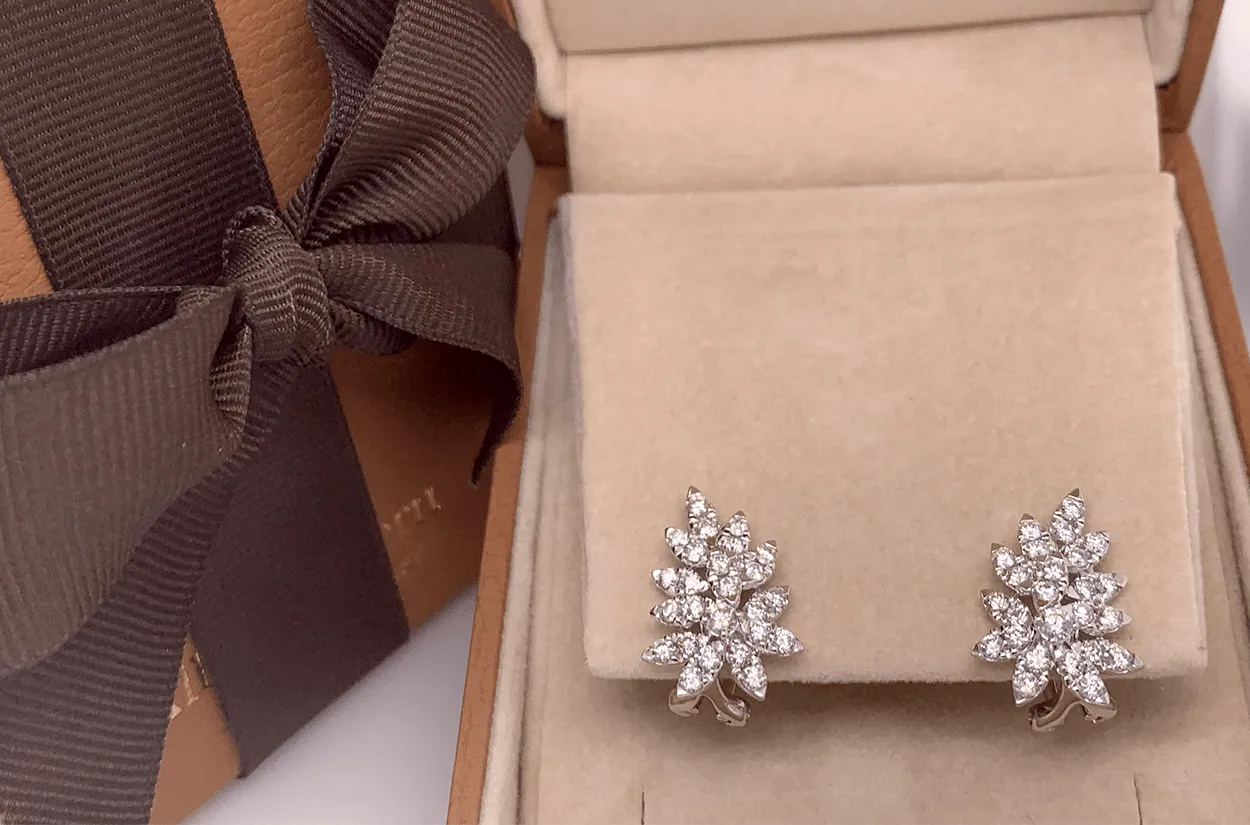 Earrings 18kt Gold Round Diamonds Look-At-Me