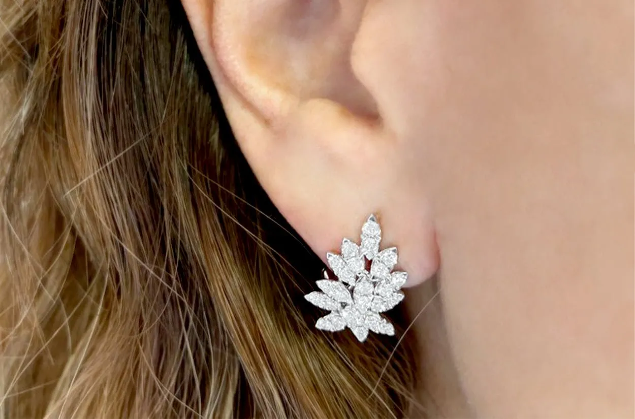 Earrings 18kt Gold Round Diamonds Look-At-Me