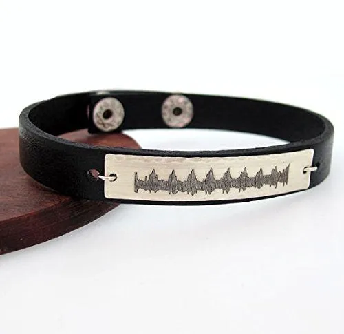 ECG Engraved Bracelet - Gift for doctor - Personalized Cuff