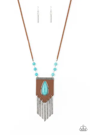 Enchantingly Tribal Blue Paparazzi Necklace