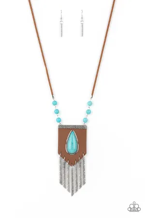 Enchantingly Tribal - Blue (Turquoise) Necklace