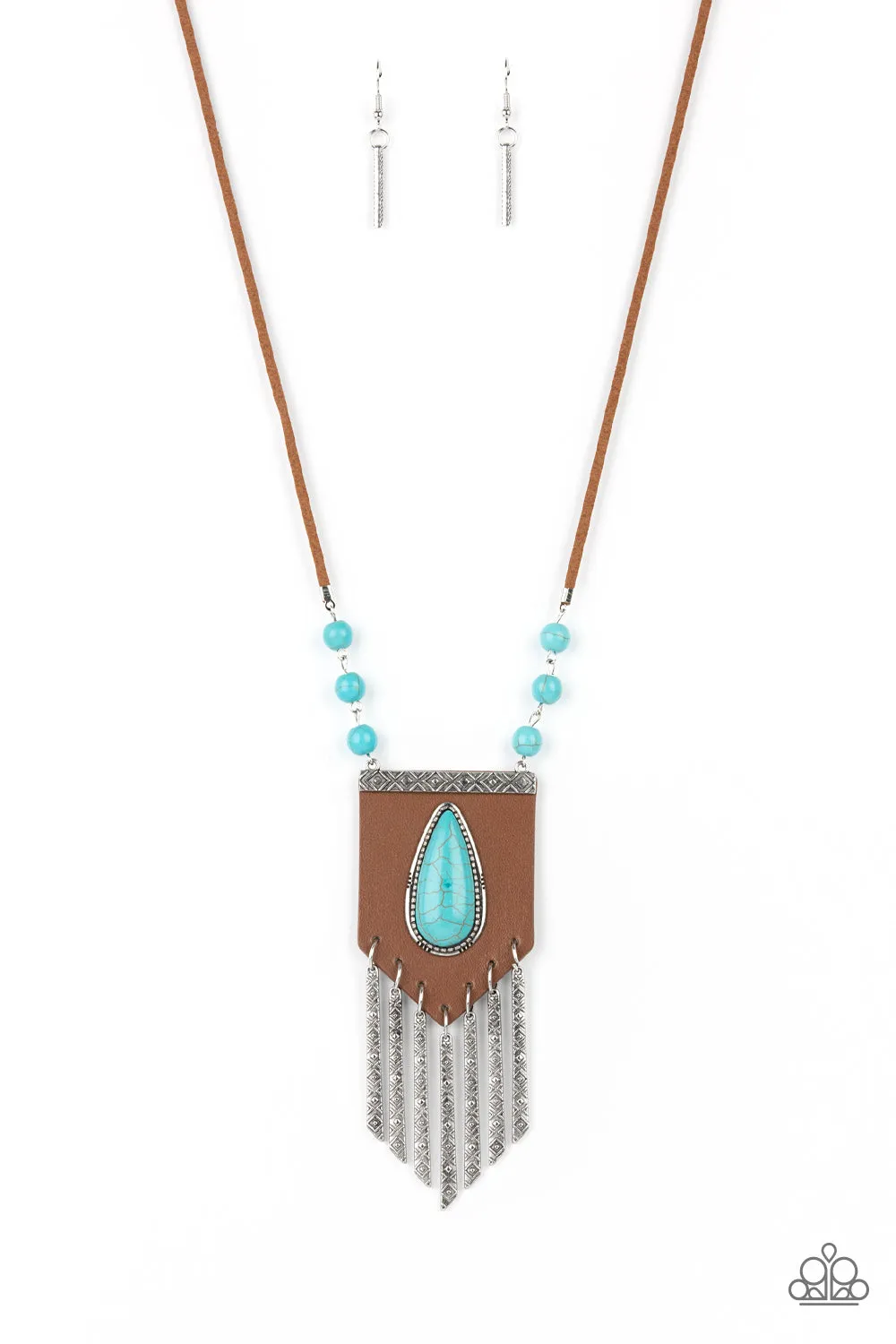 Enchantingly Tribal - Blue (Turquoise) Necklace