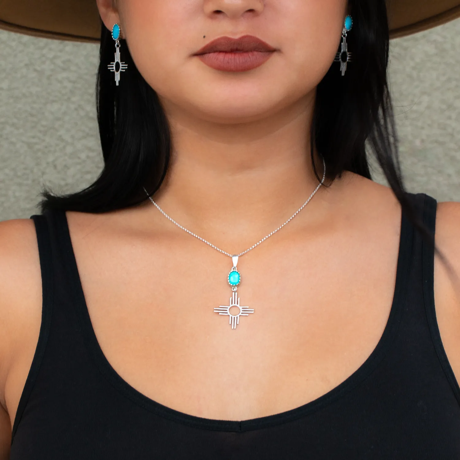 Enchantment: Turquoise Zia Pendant