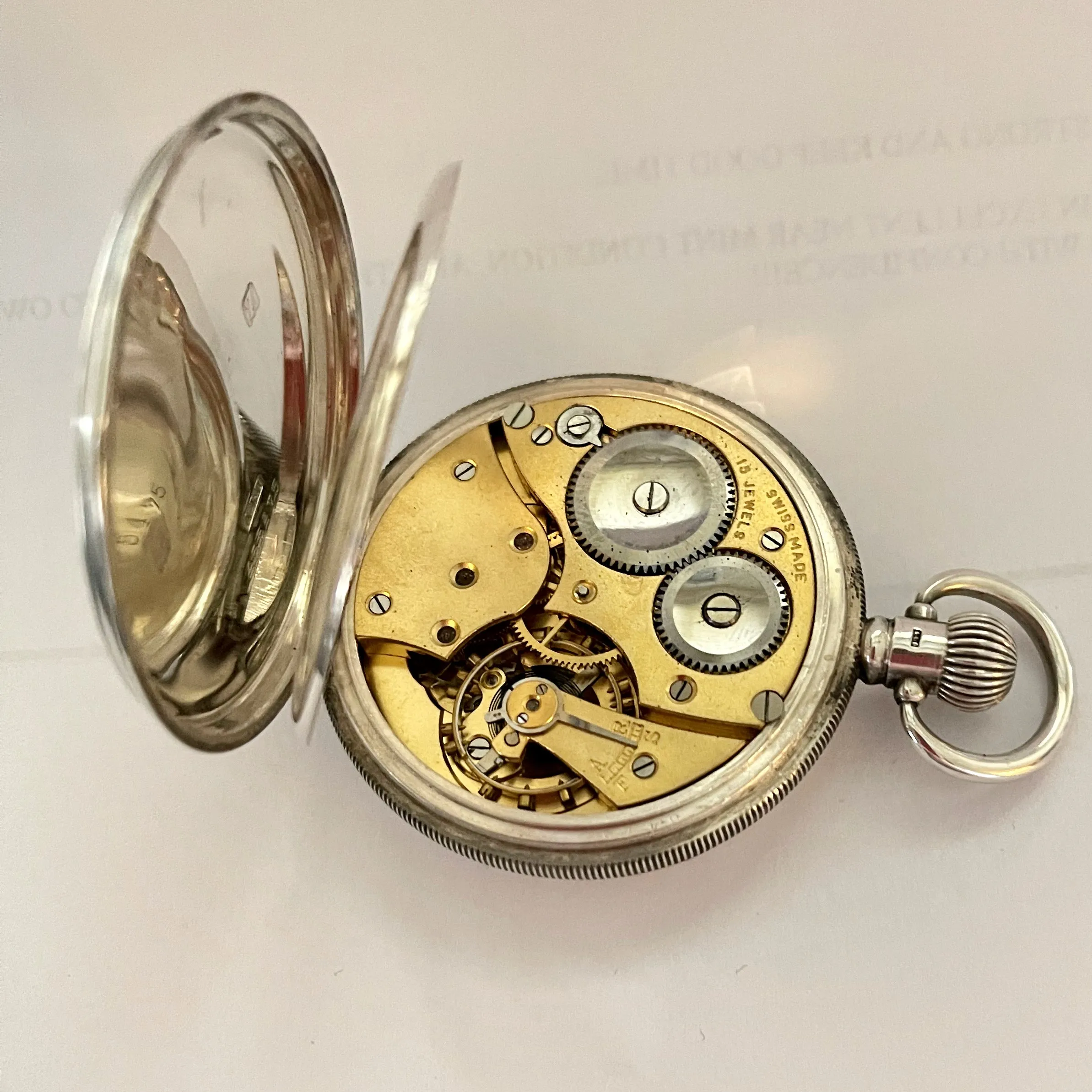 ENGLISH SILVER POCKET WATCH