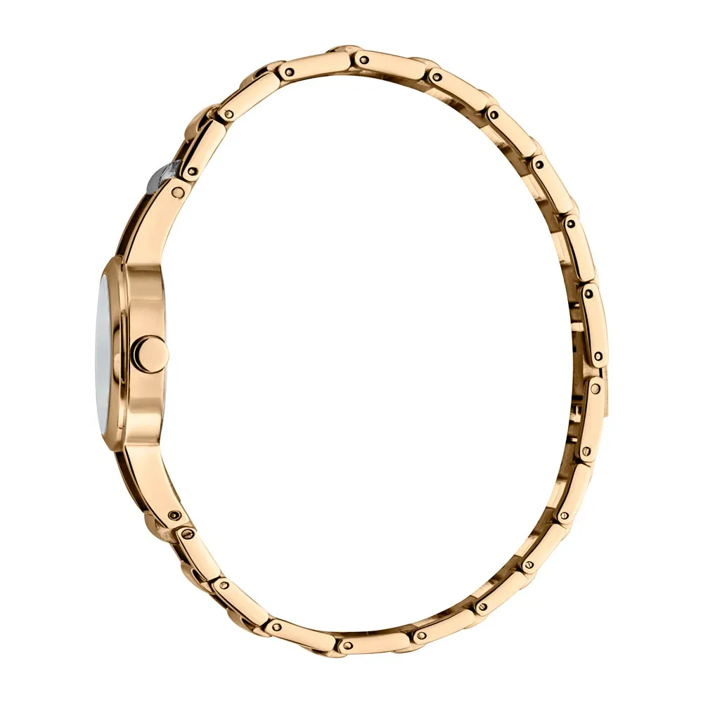 Esprit Ladies IP Gold Stainless Steel Watch Siver Dial & Metal Bracelet