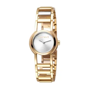 Esprit Ladies IP Gold Stainless Steel Watch Siver Dial & Metal Bracelet