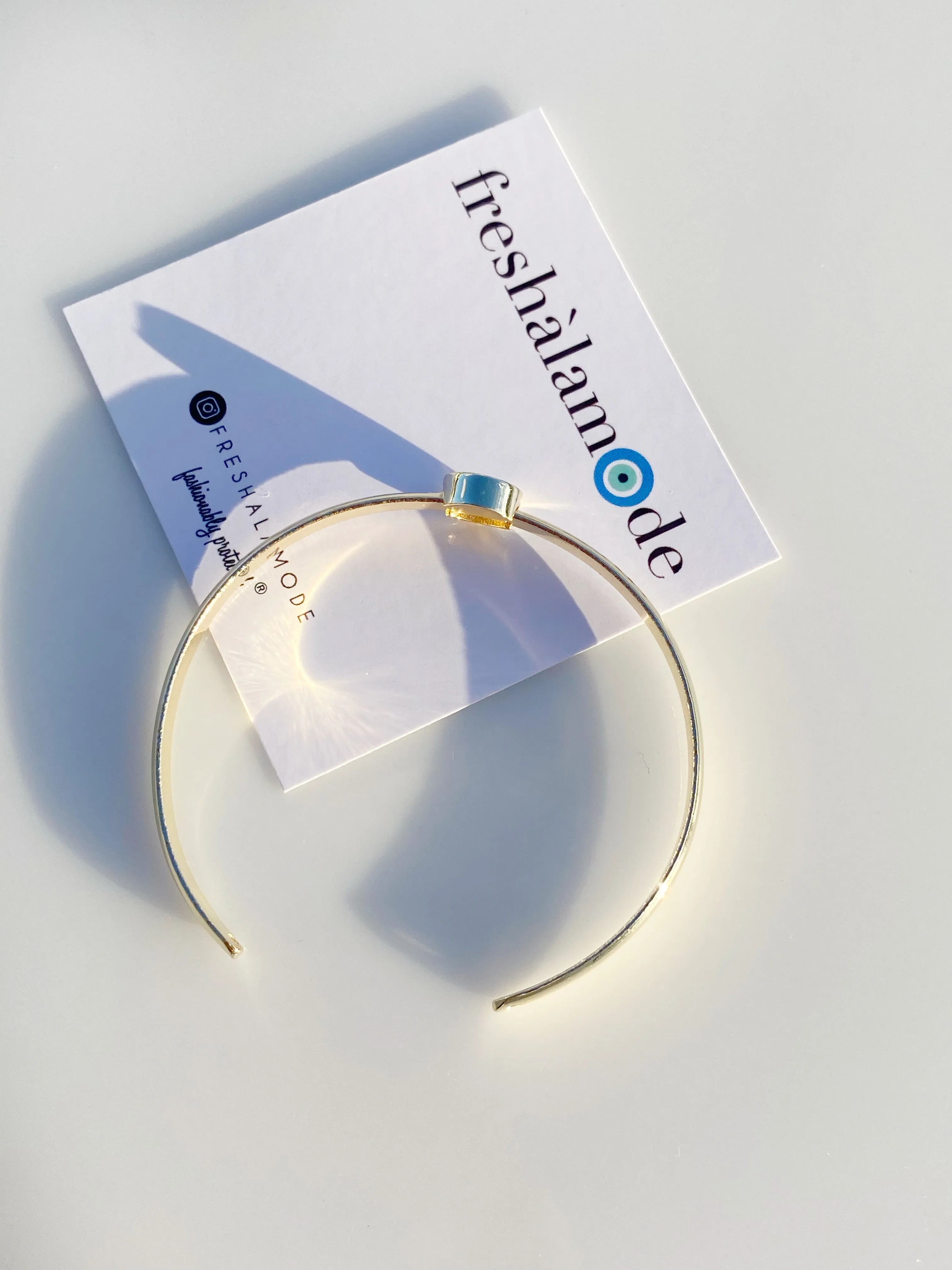 Evil Eye Dainty Bangle Cuff