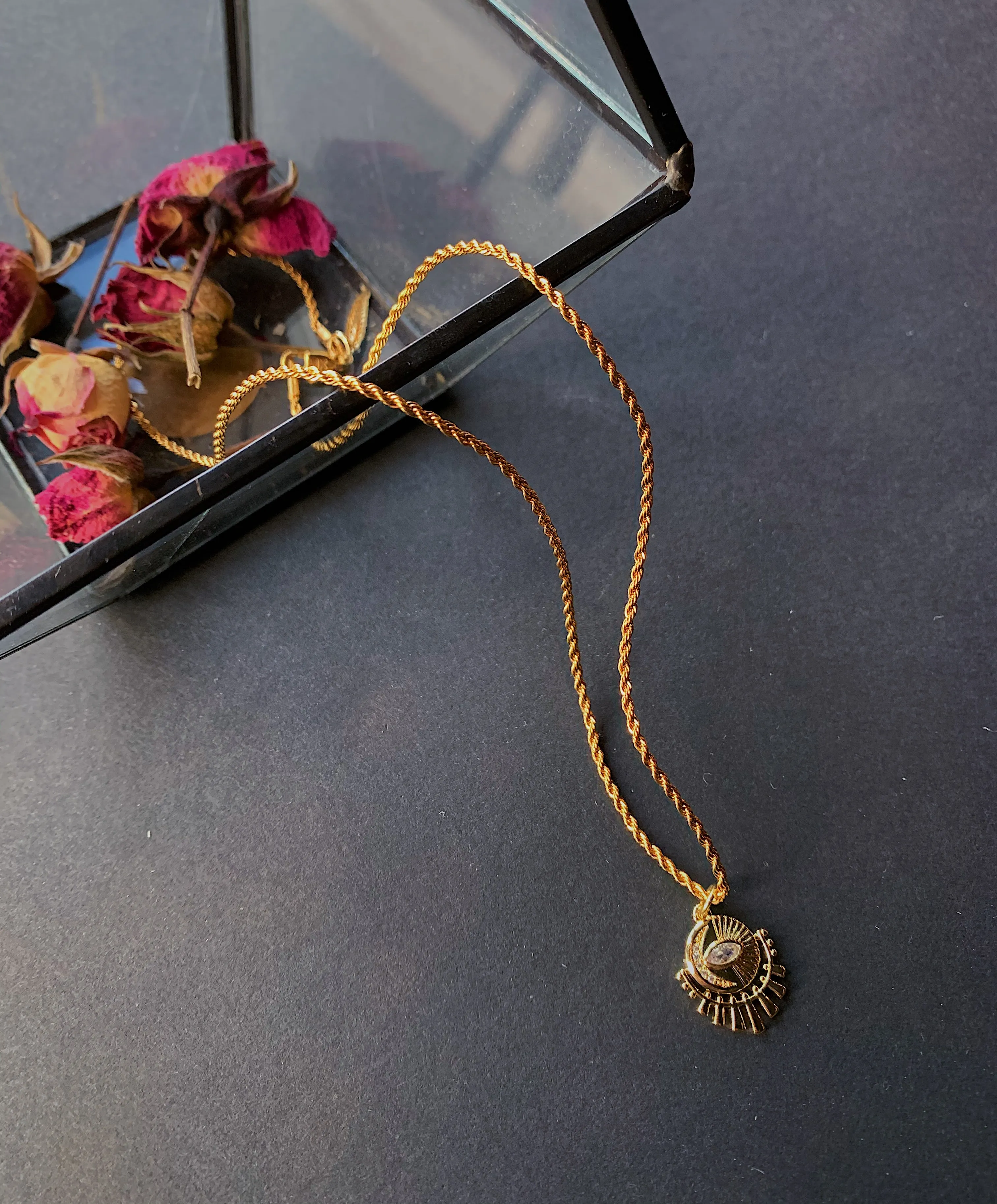EVIL EYE GOLD FILLED NECKLACE