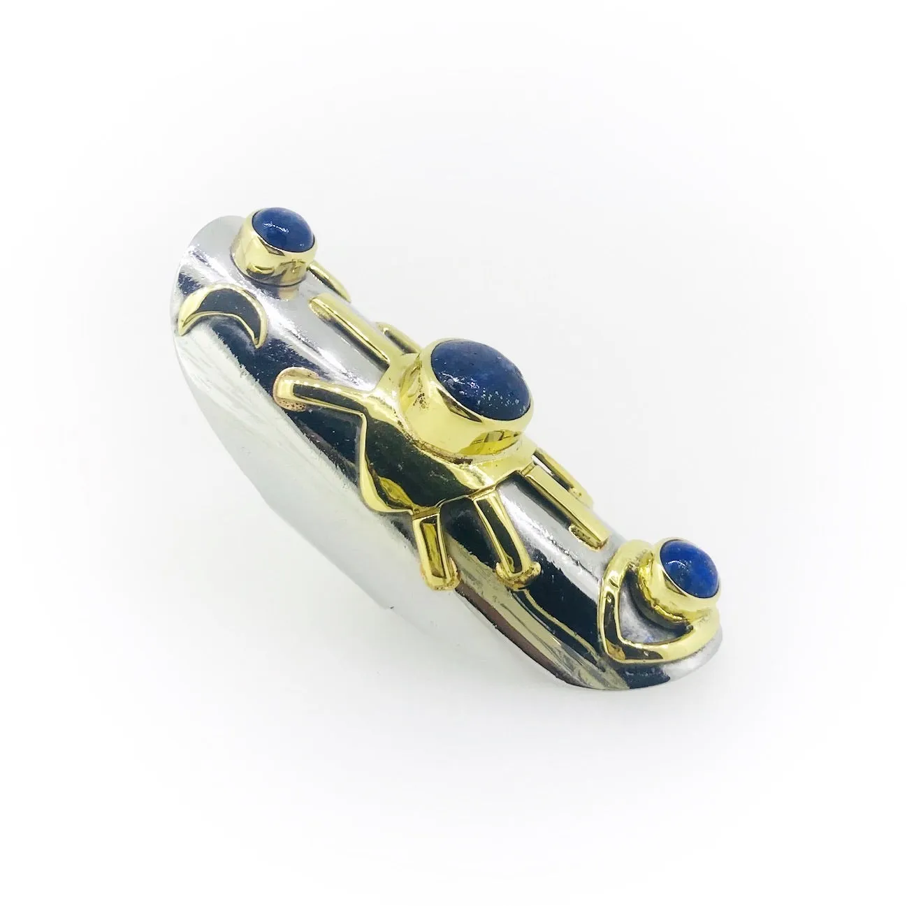 Eye See You Lapis Talisman Long Ring