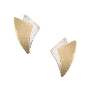 Fanned Swoops Clip or Post Earring