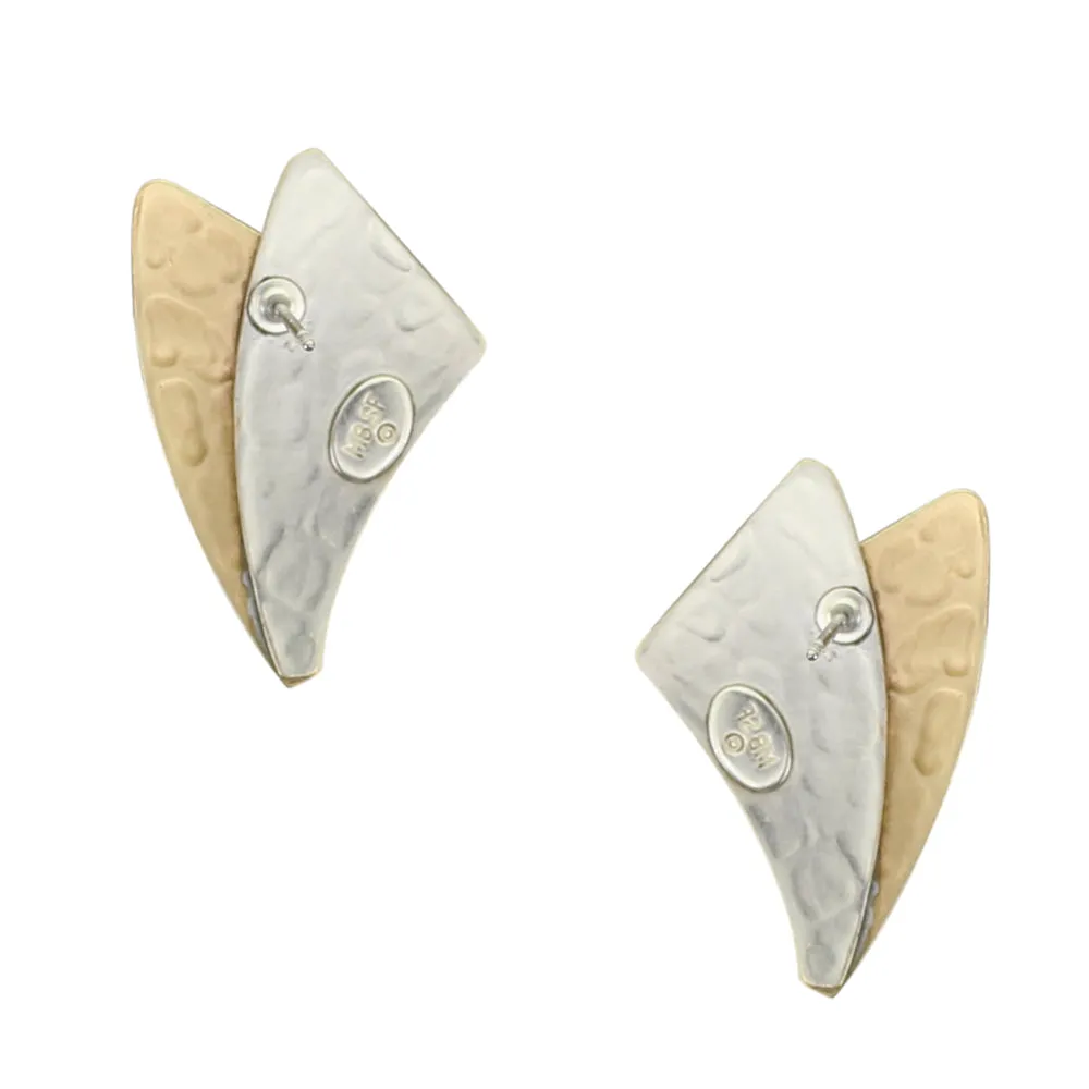 Fanned Swoops Clip or Post Earring