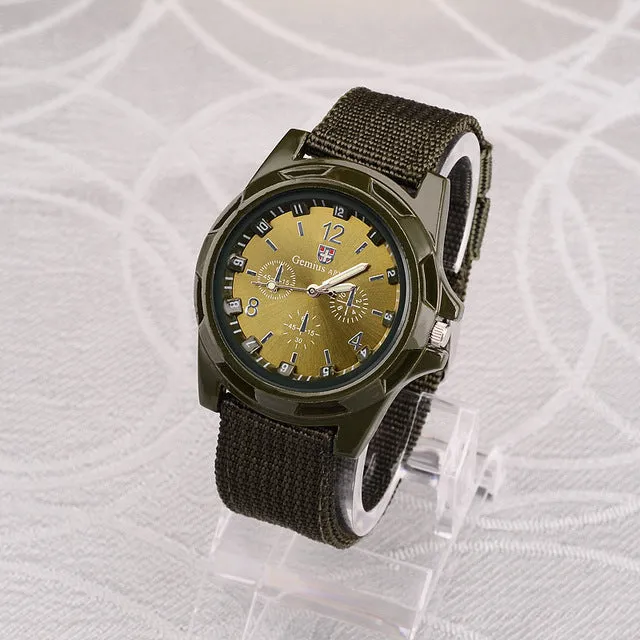 Fashion Men Waches Nylon Band Watches Military Watches