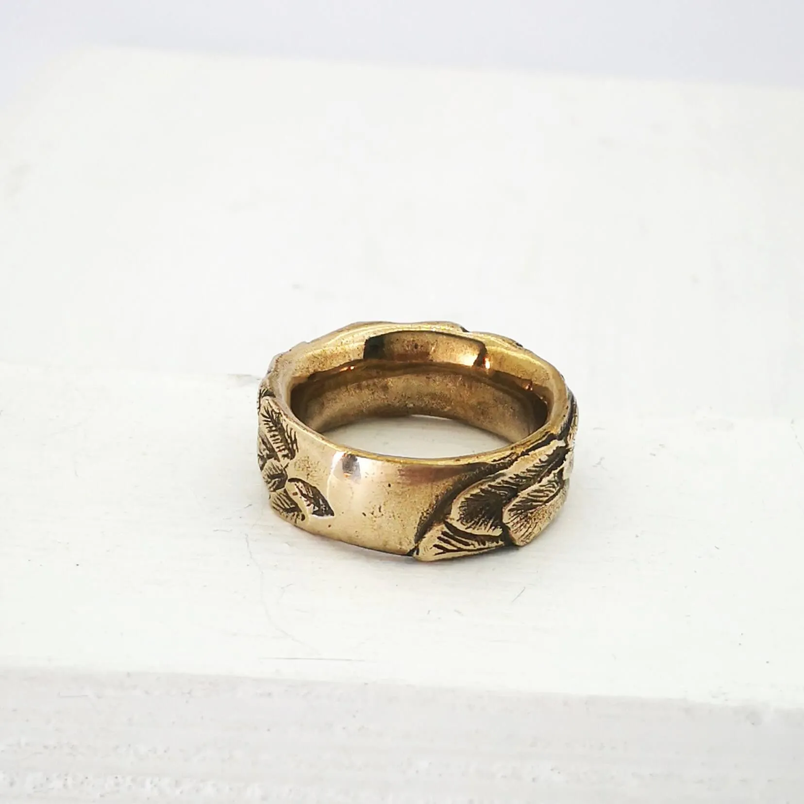 Feather Ring - Bronze