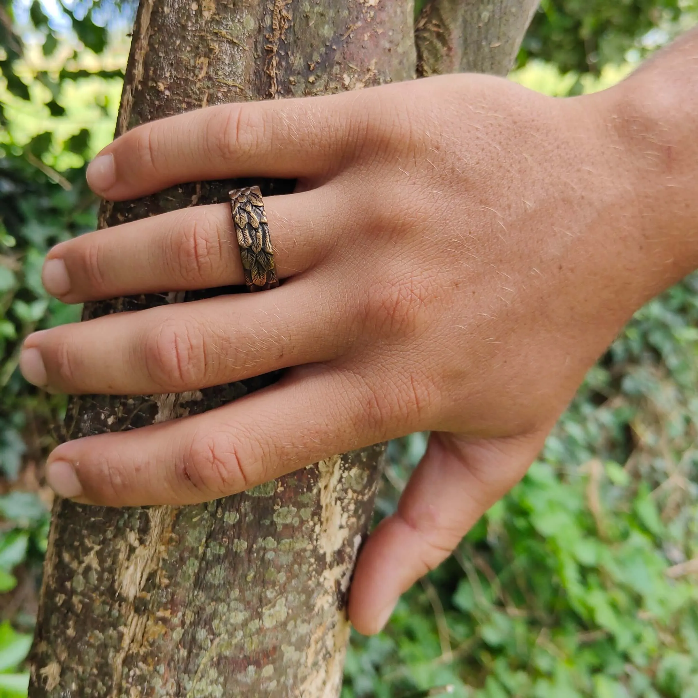 Feather Ring - Bronze