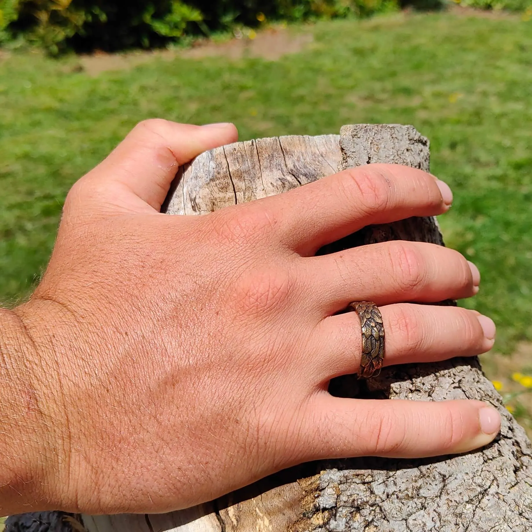 Feather Ring - Bronze
