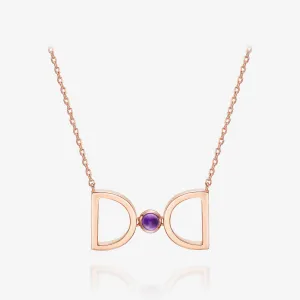 [Febuary Birthstone] Debon D.D. Gold Necklace JDRNRPS122V