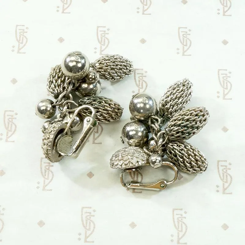 Festive Pine Cone Cluster Costume Earrings