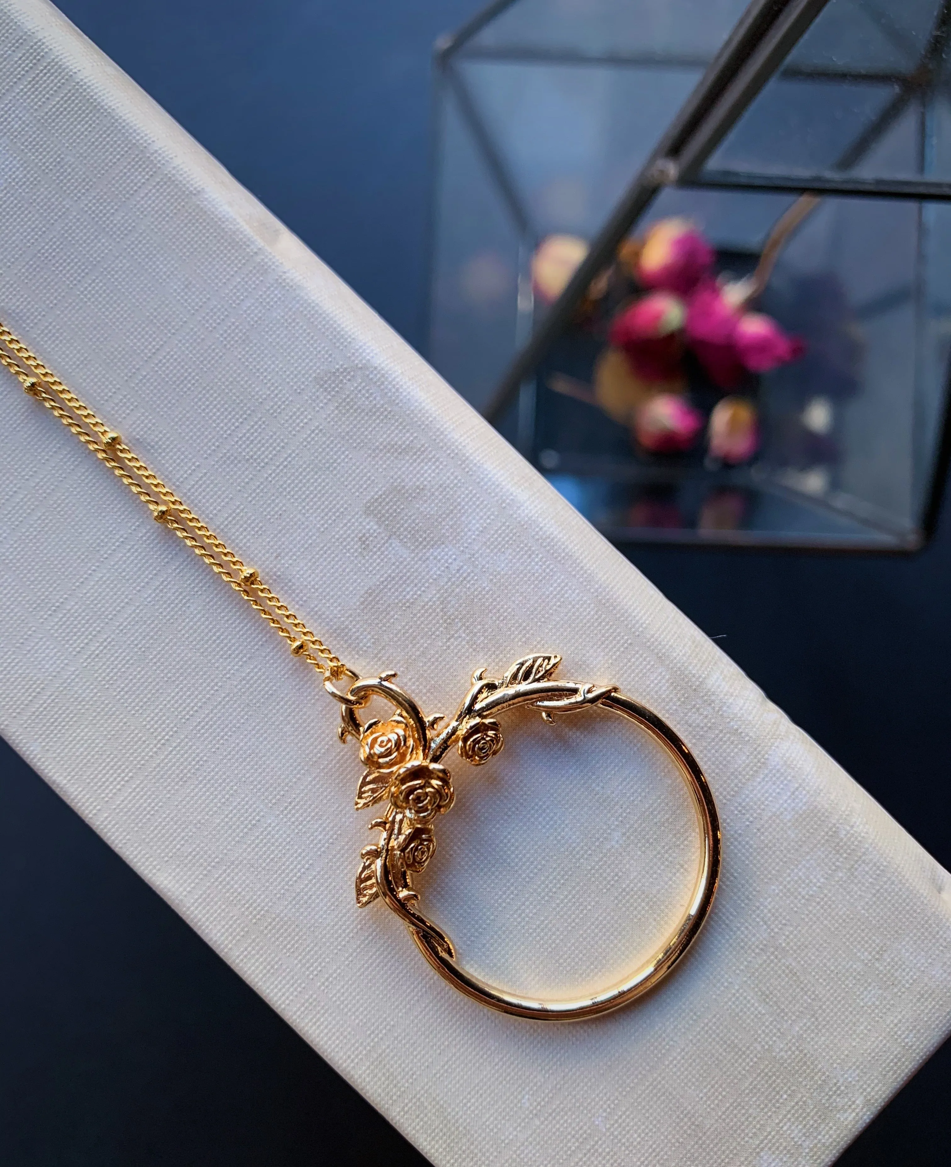 FLORAL GOLD FILLED PENDEANT