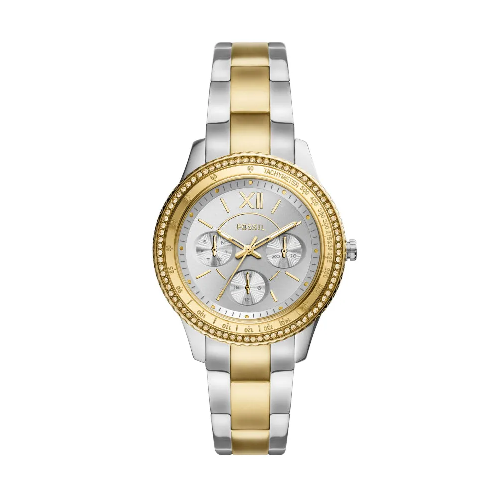 Fossil Stella Sport Multifunction Two-Tone Stainless Steel Ladies Watch