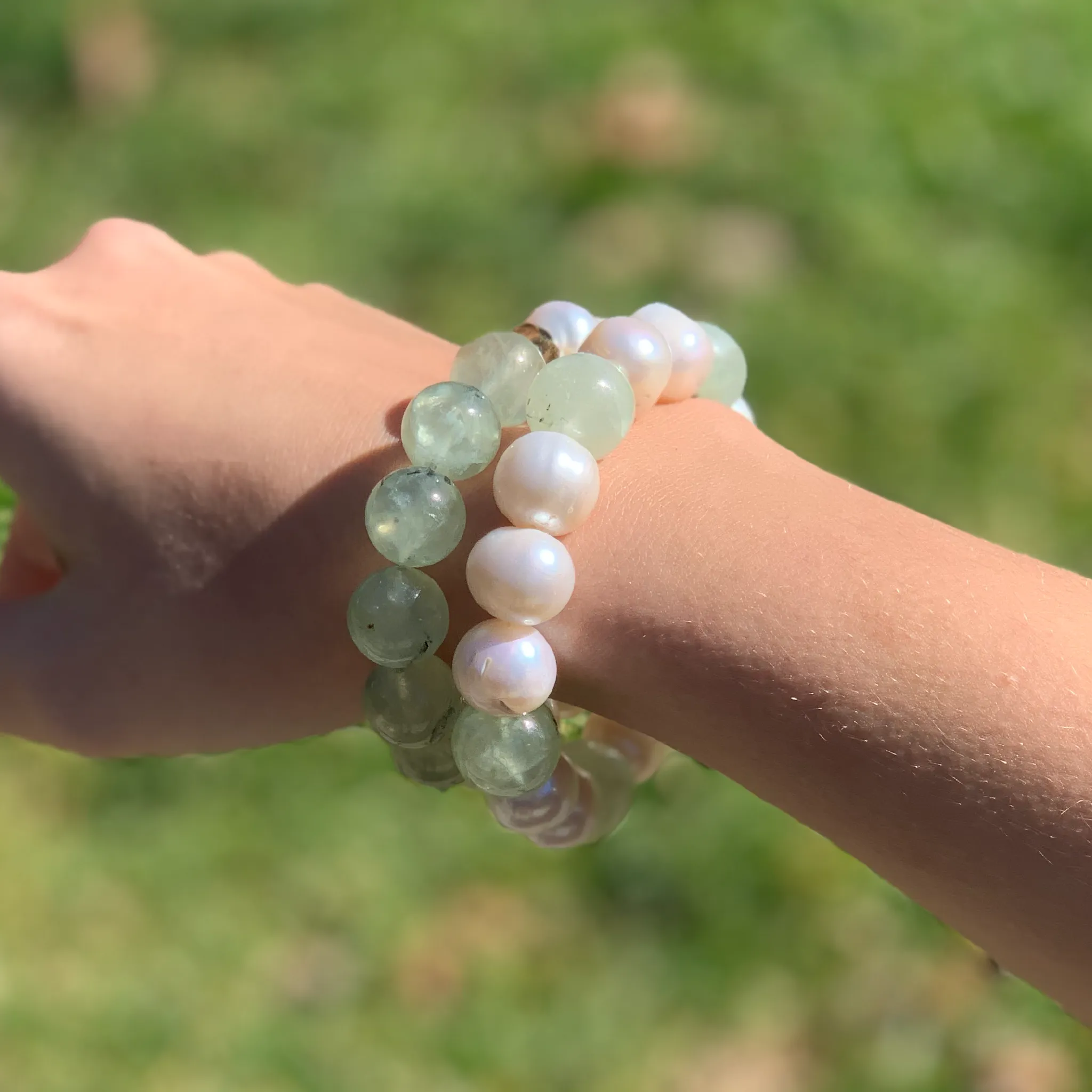 Freshwater Pearl and Tourmaline Bracelet