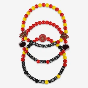 Game of Thrones™ House Lannister 3 Pack Beaded Friendship Bracelet