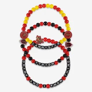Game of Thrones™ House Lannister Motto 3 Pack Beaded Friendship Bracelet