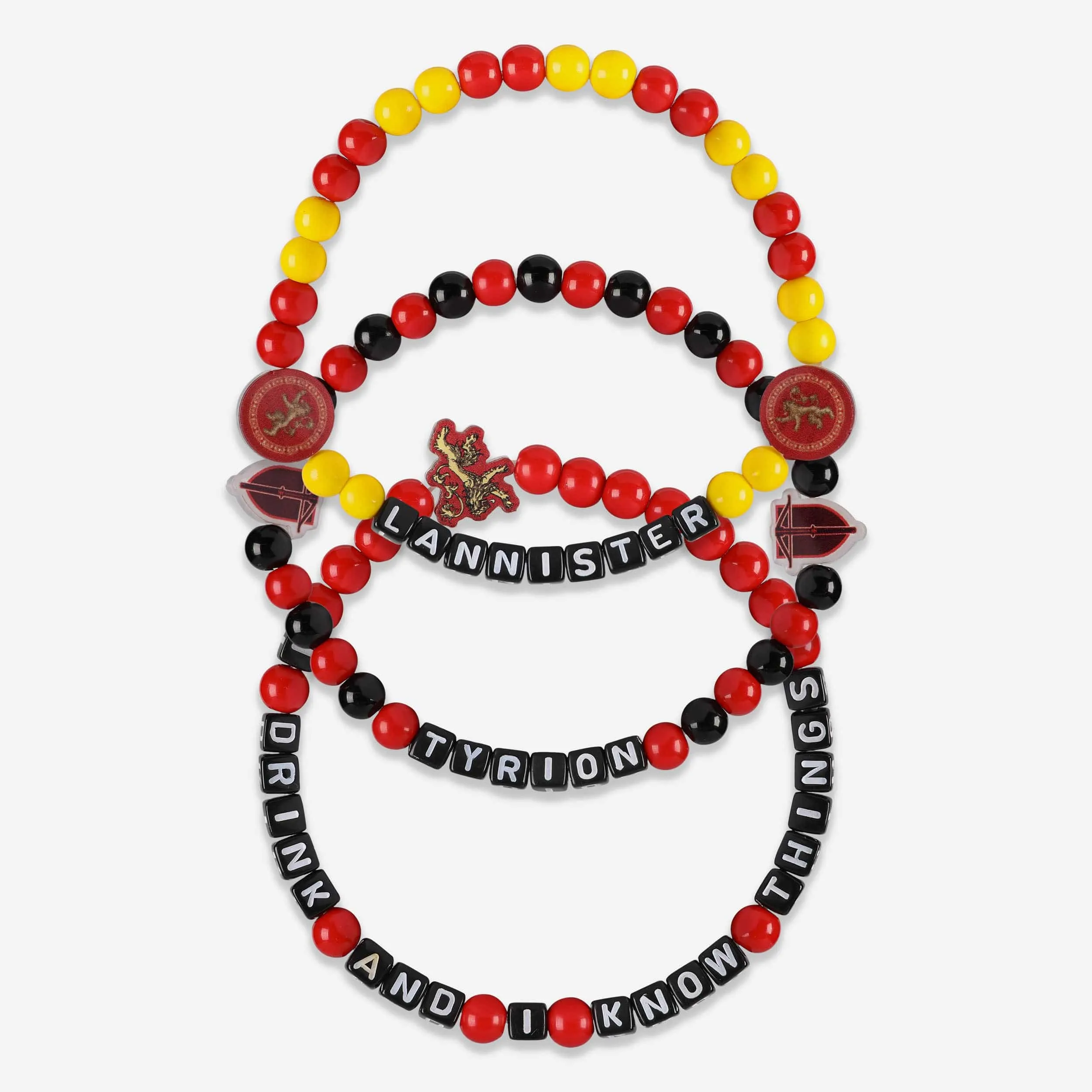 Game of Thrones™ House Lannister Motto 3 Pack Beaded Friendship Bracelet