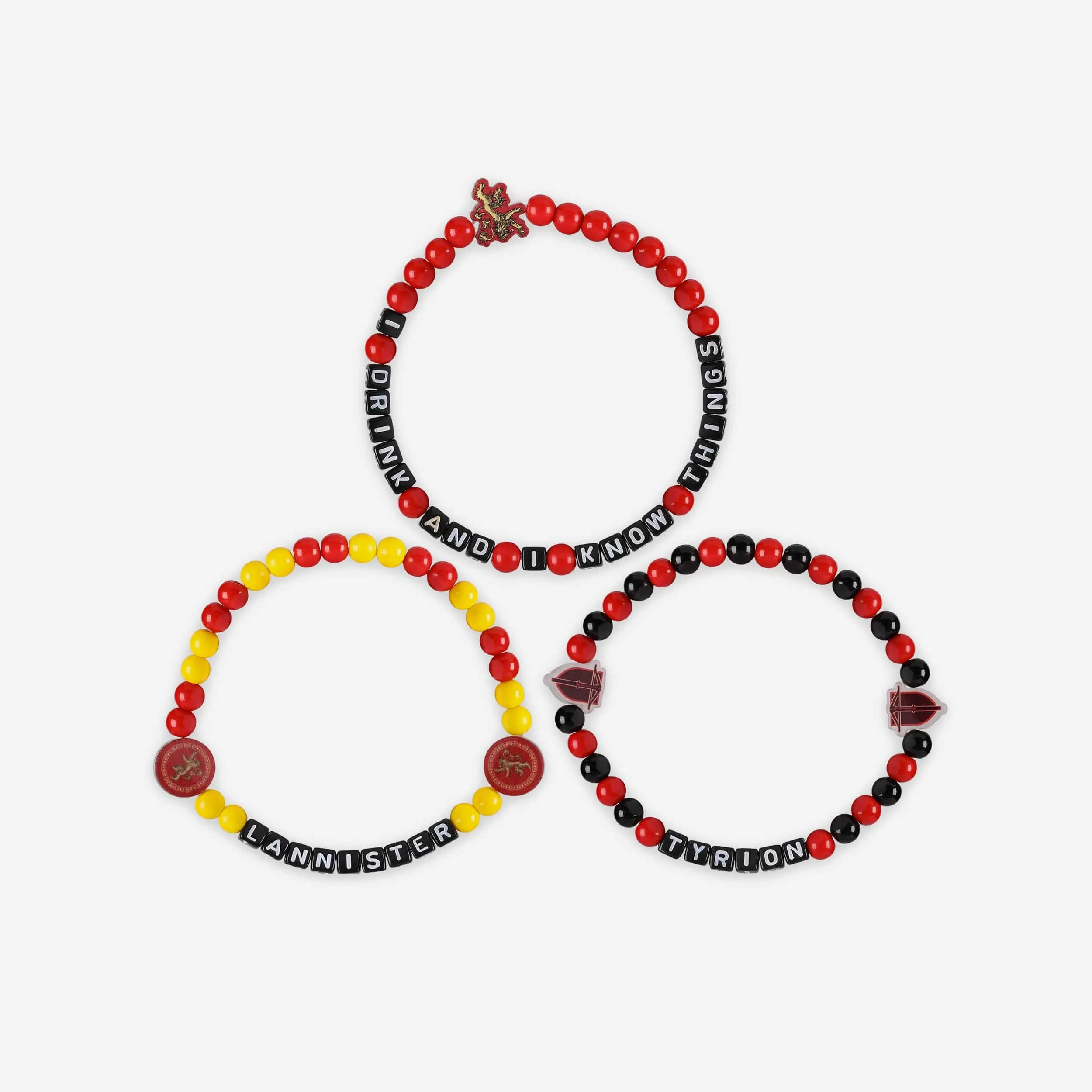 Game of Thrones™ House Lannister Motto 3 Pack Beaded Friendship Bracelet