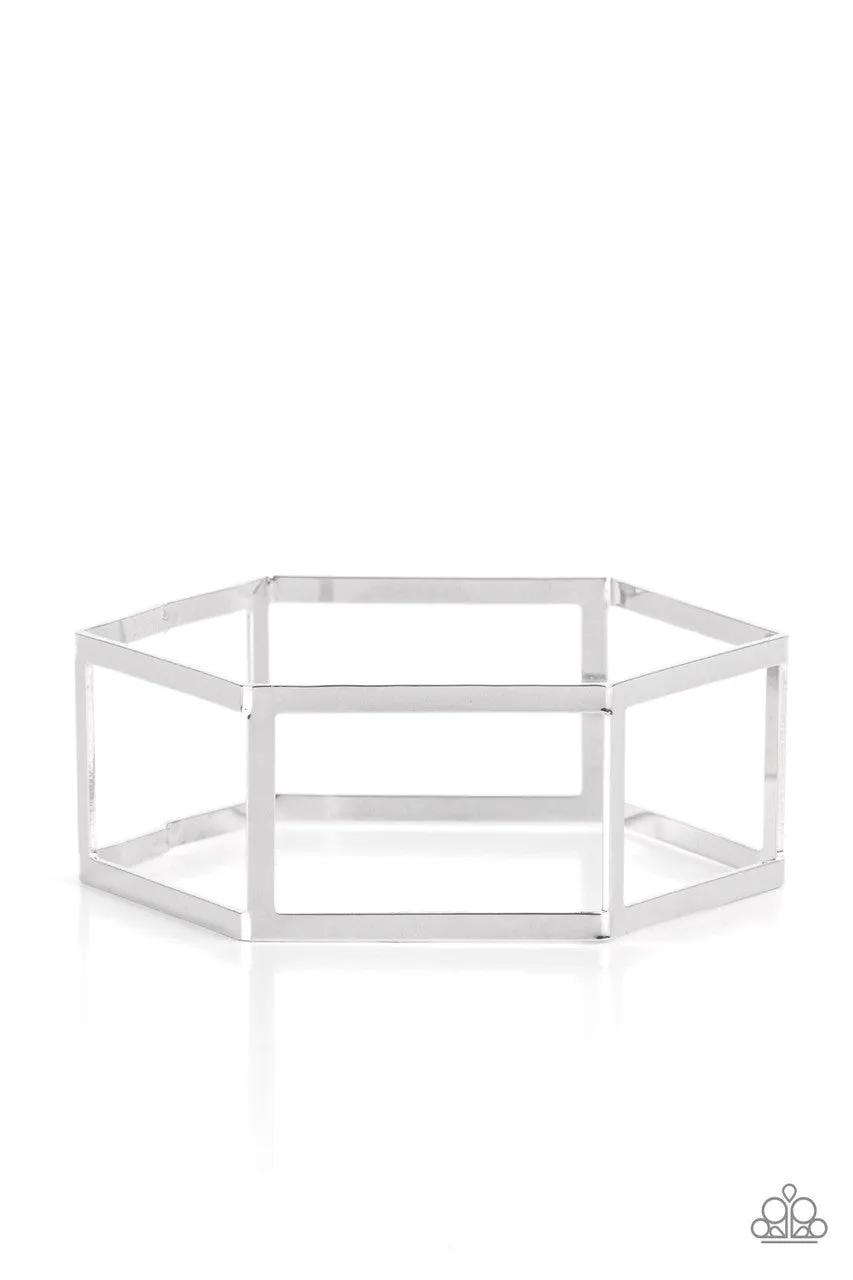 Gen HEX - Silver - Paparazzi Bangle Bracelet