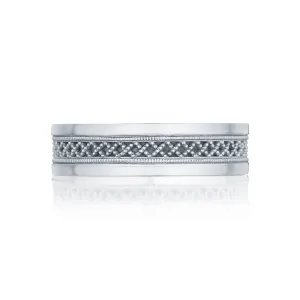 Gents 6mm Milgrain Wedding Band