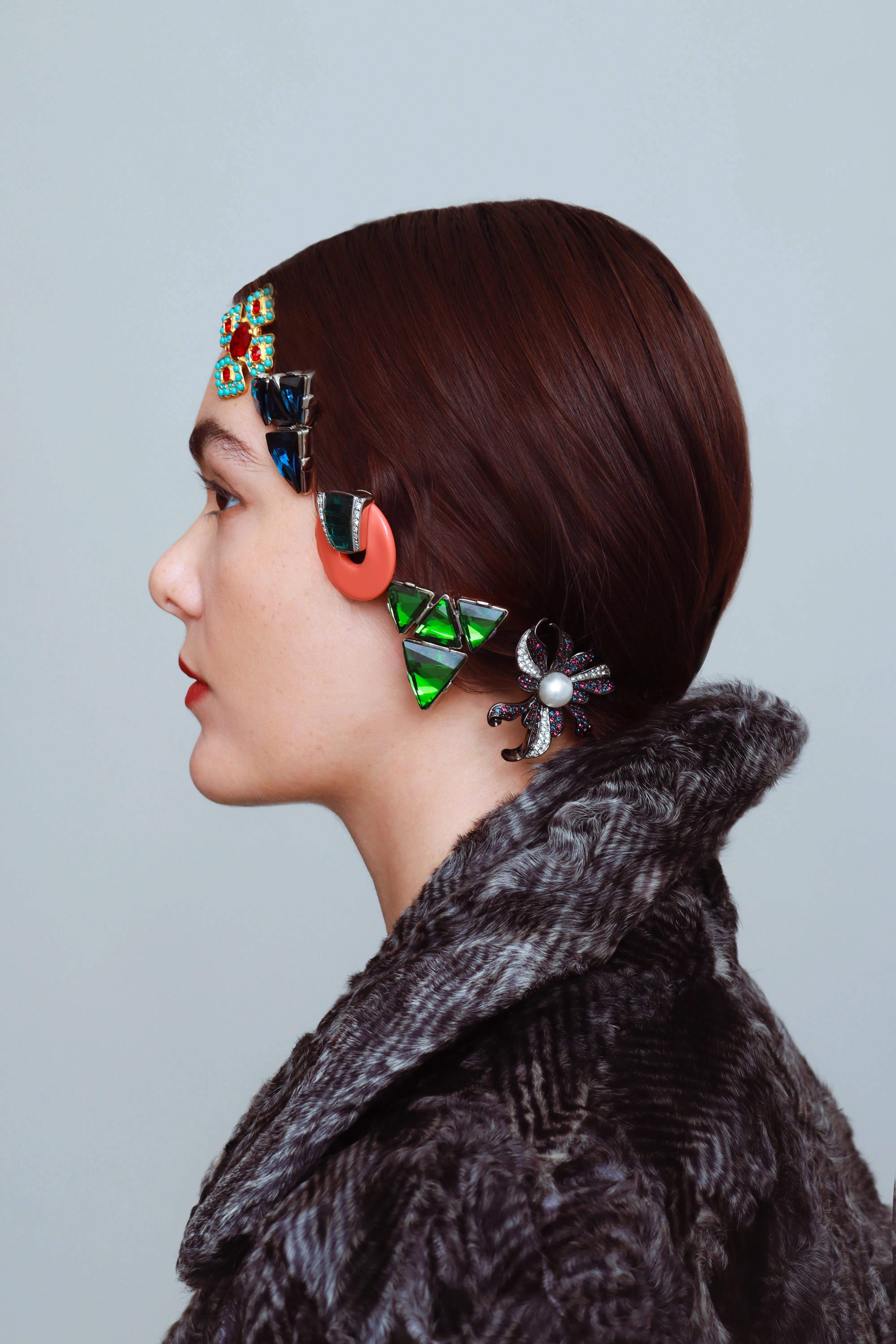 Geo Gem Cluster Earrings
