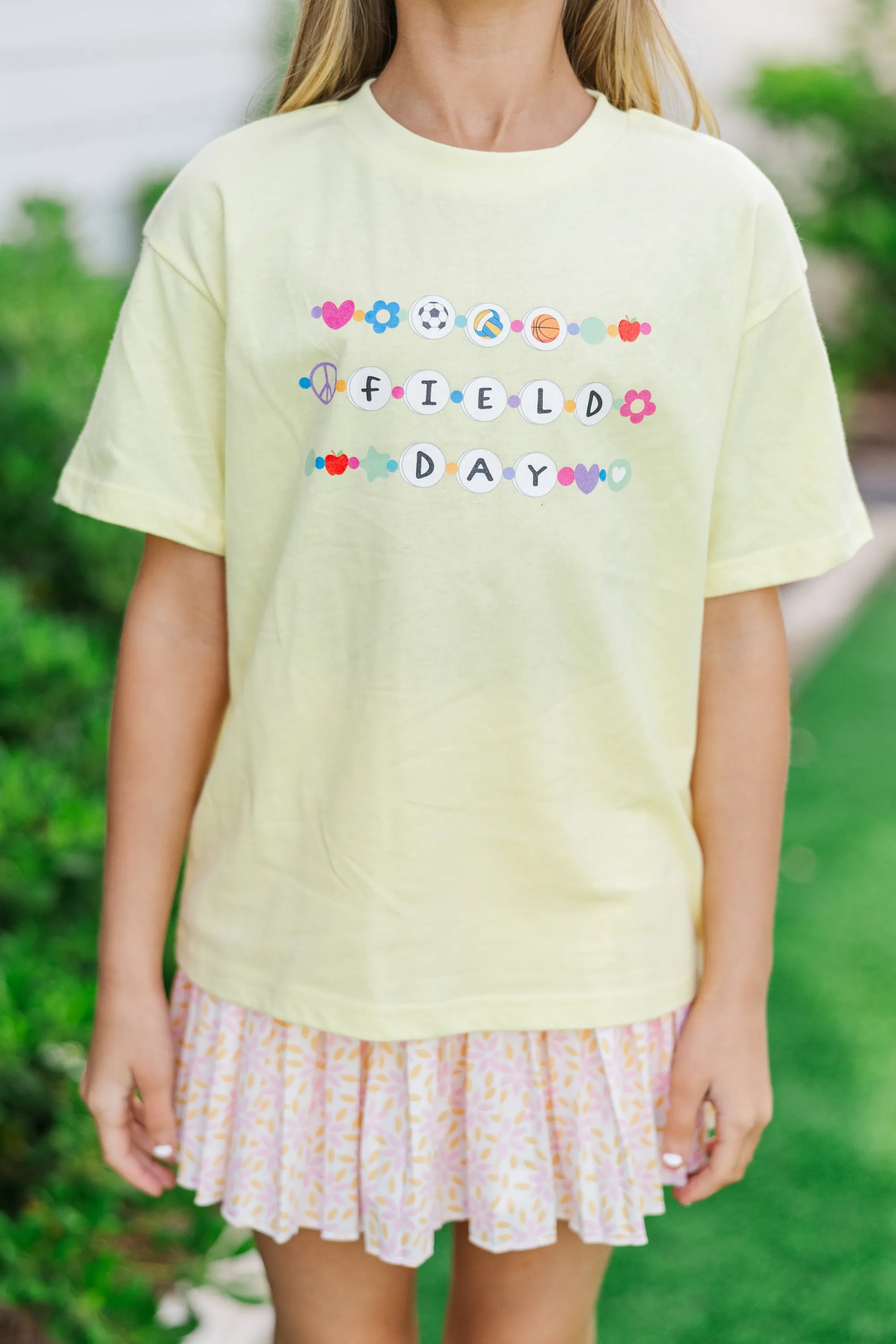 Girls: Field Day Bracelet Yellow Graphic Tee