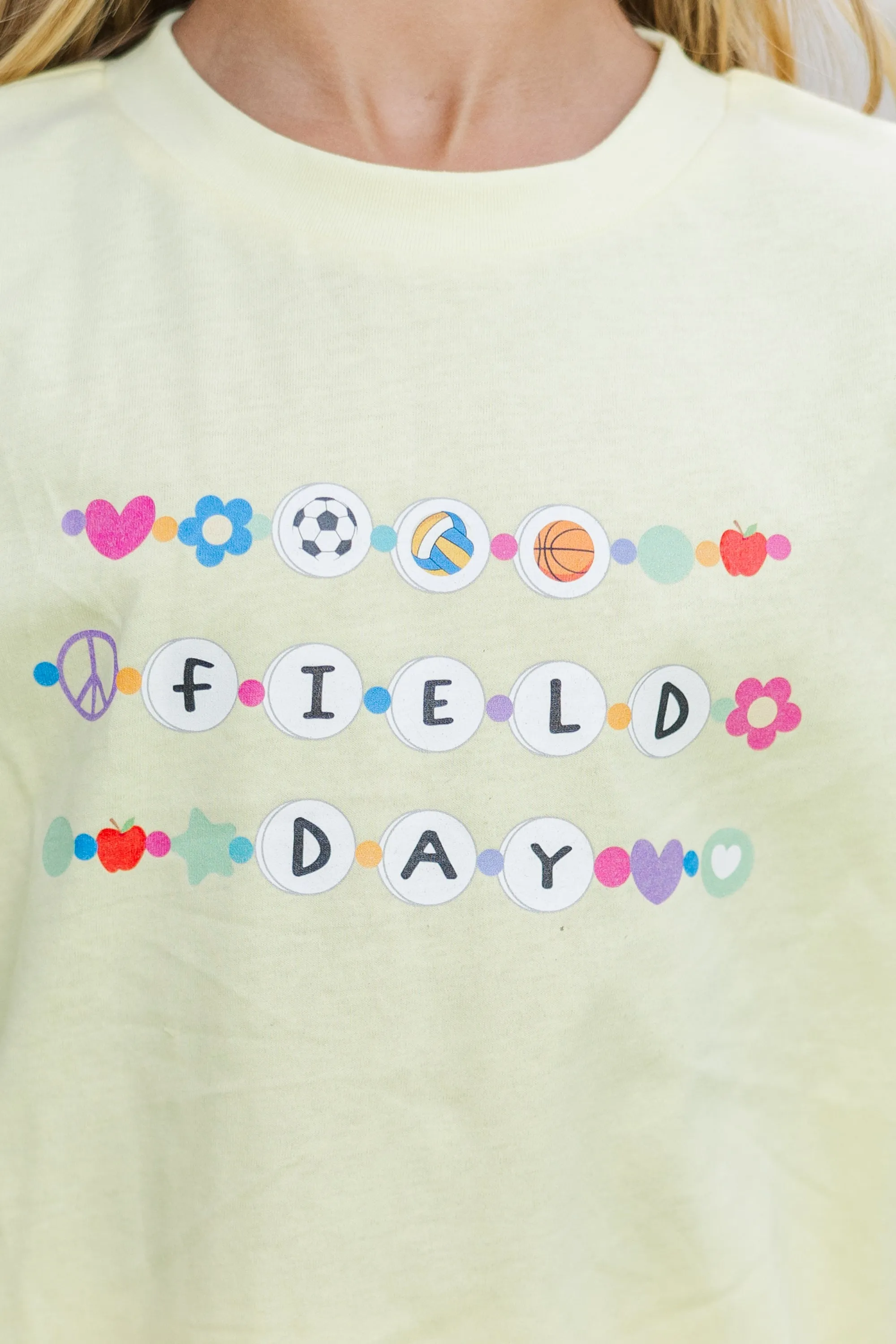 Girls: Field Day Bracelet Yellow Graphic Tee