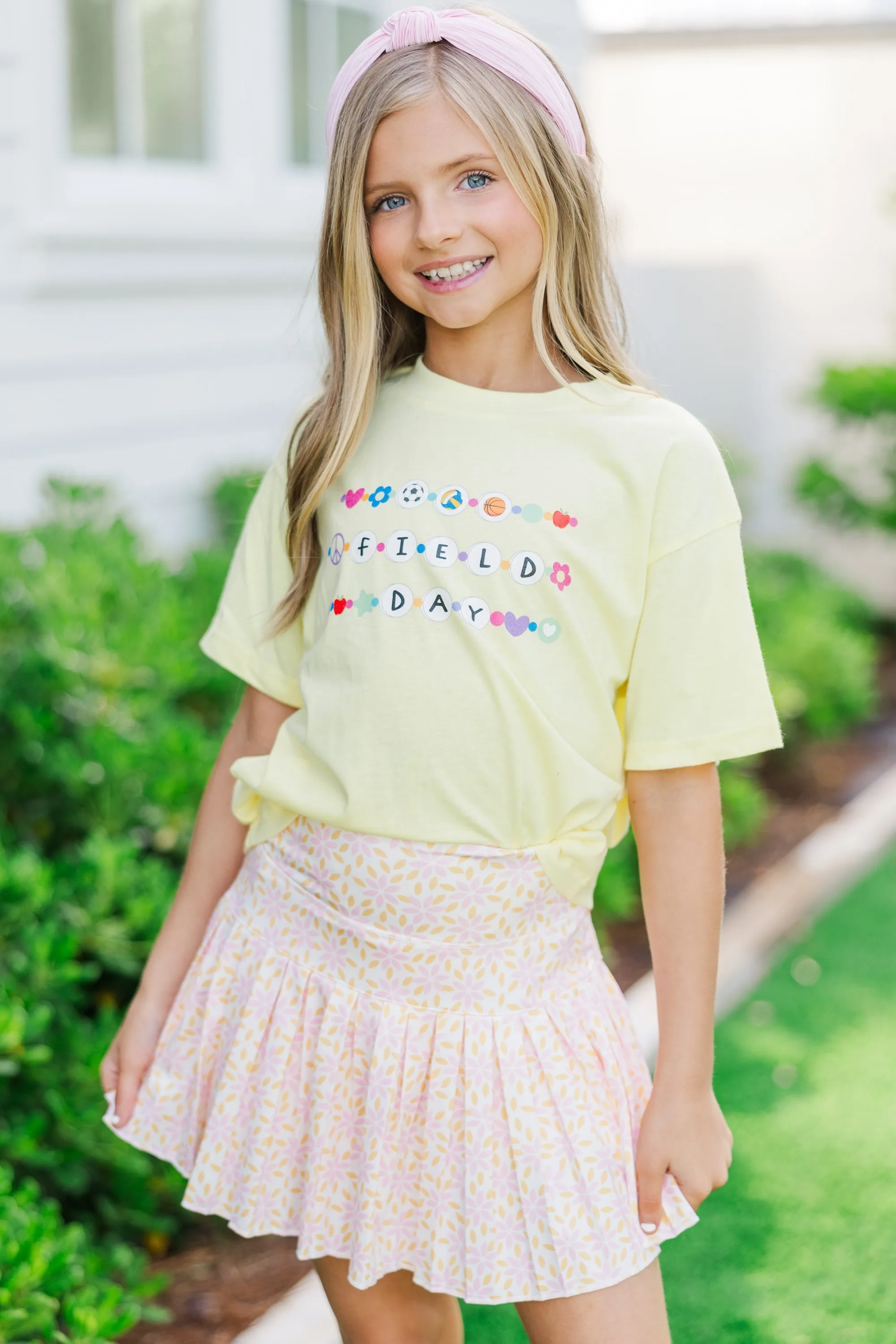Girls: Field Day Bracelet Yellow Graphic Tee