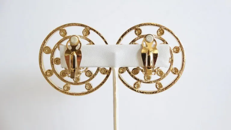 Givenchy Clip On Medallion Earrings