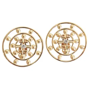 Givenchy Clip On Medallion Earrings