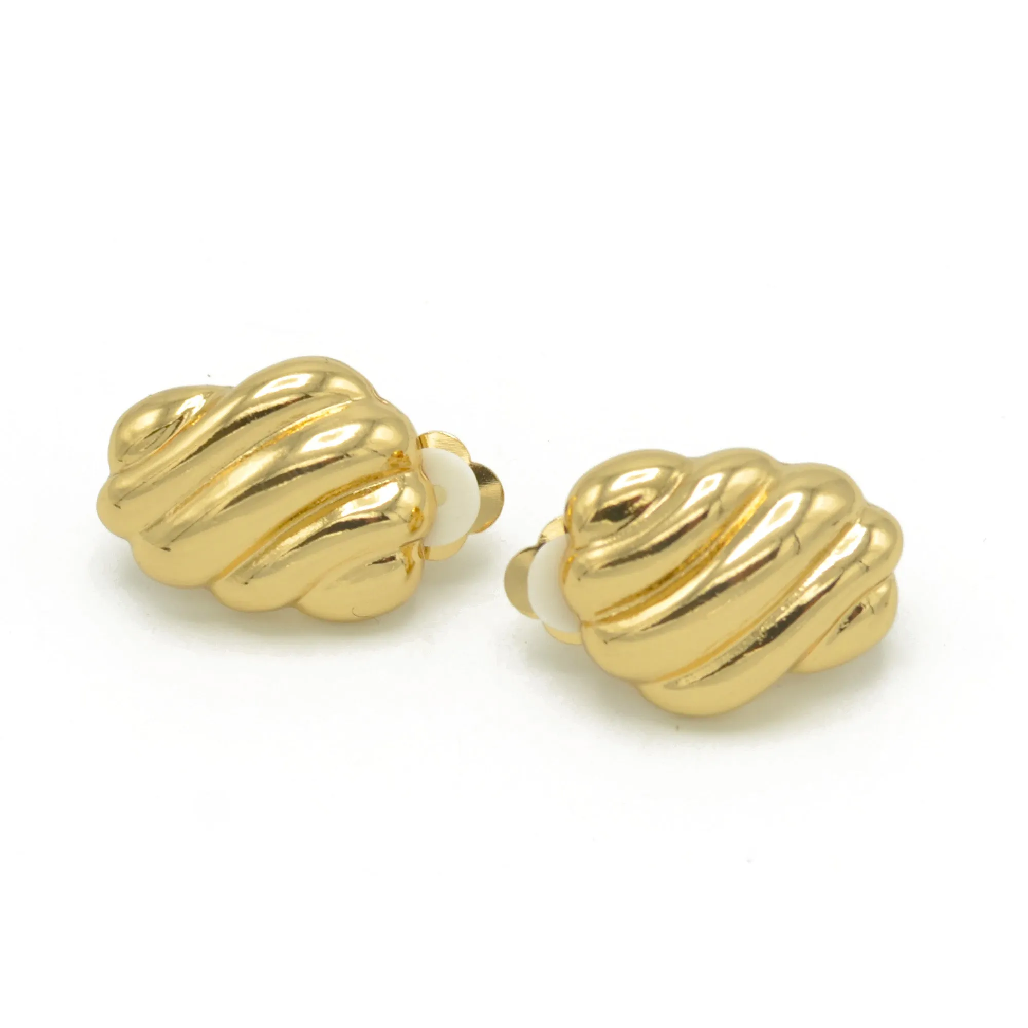 GOLD CLIP-ON EARRINGS #SQ09131ECG (GF1/KF3)