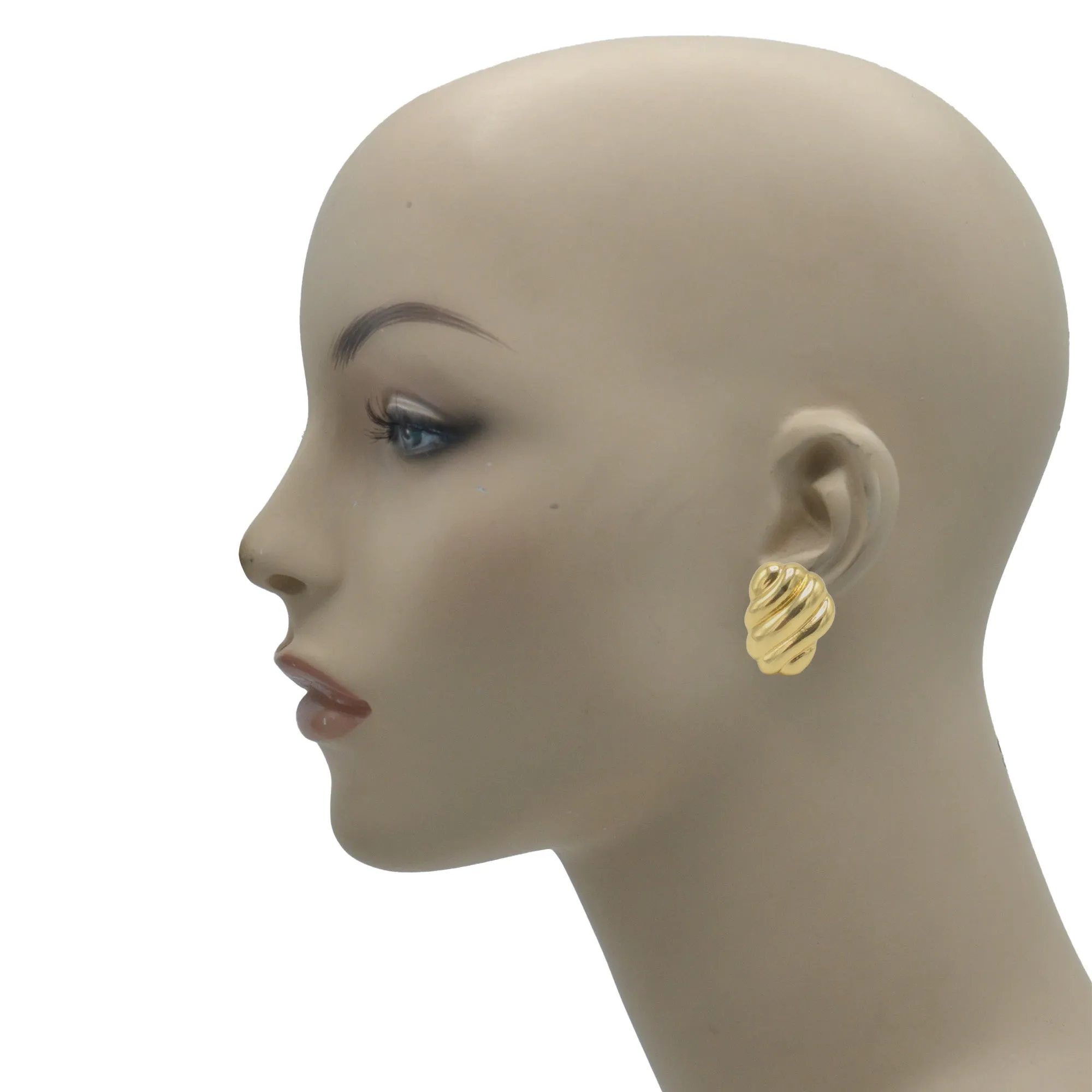 GOLD CLIP-ON EARRINGS #SQ09131ECG (GF1/KF3)