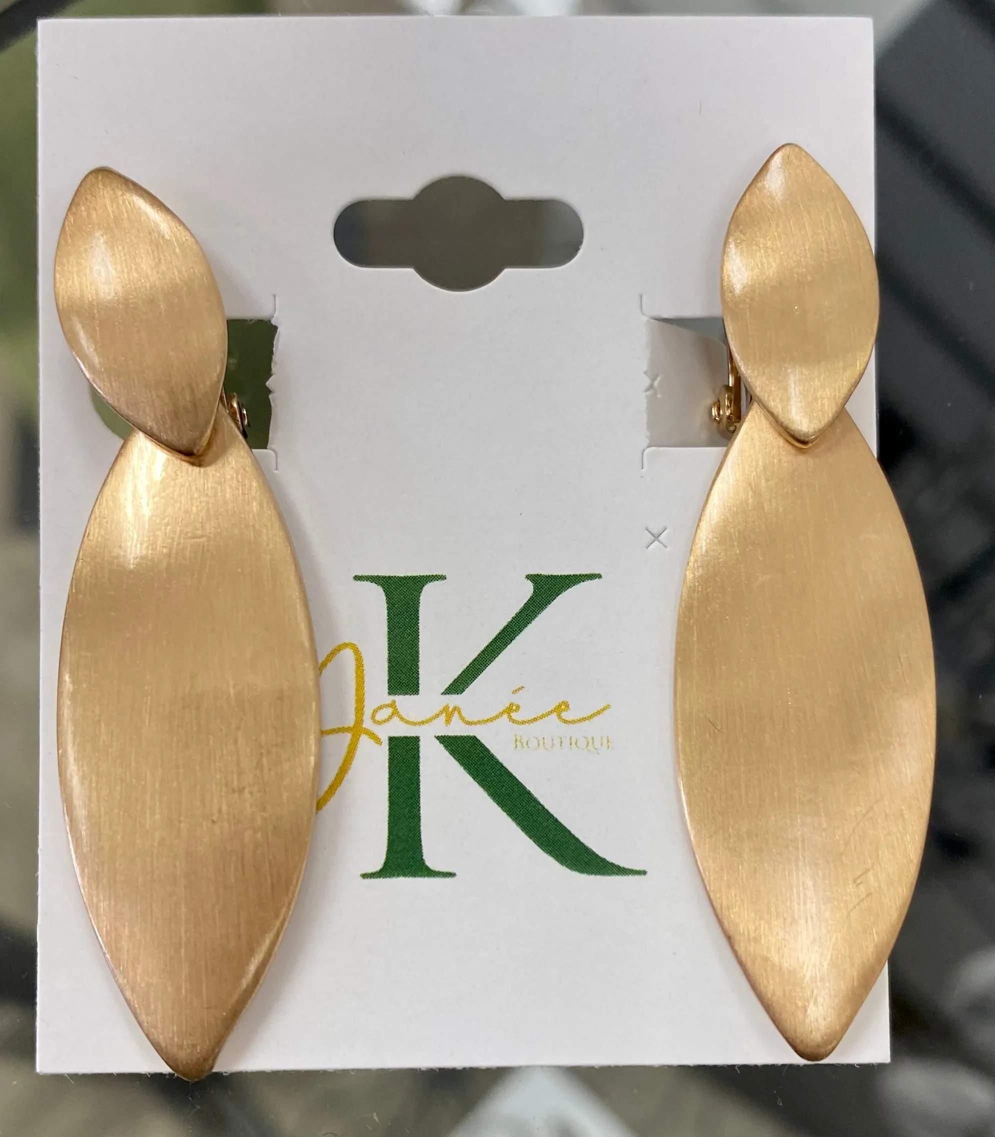 Gold Clip On Earrings