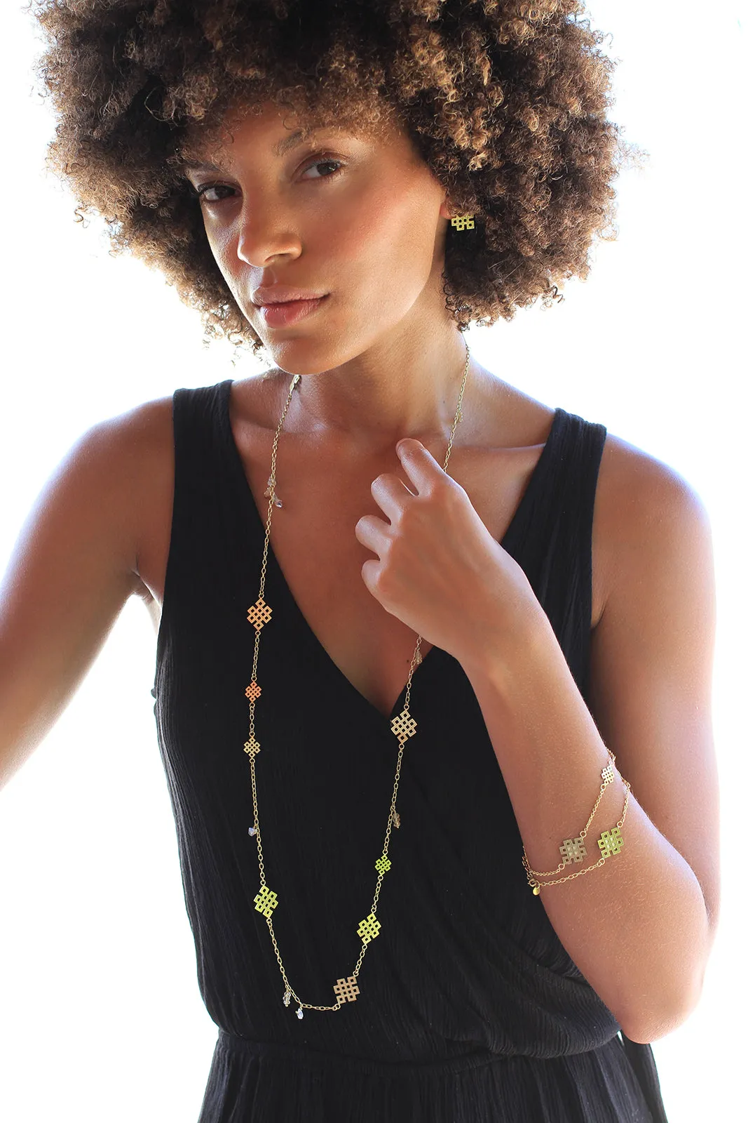 Gold Plated Endless Knot Necklace