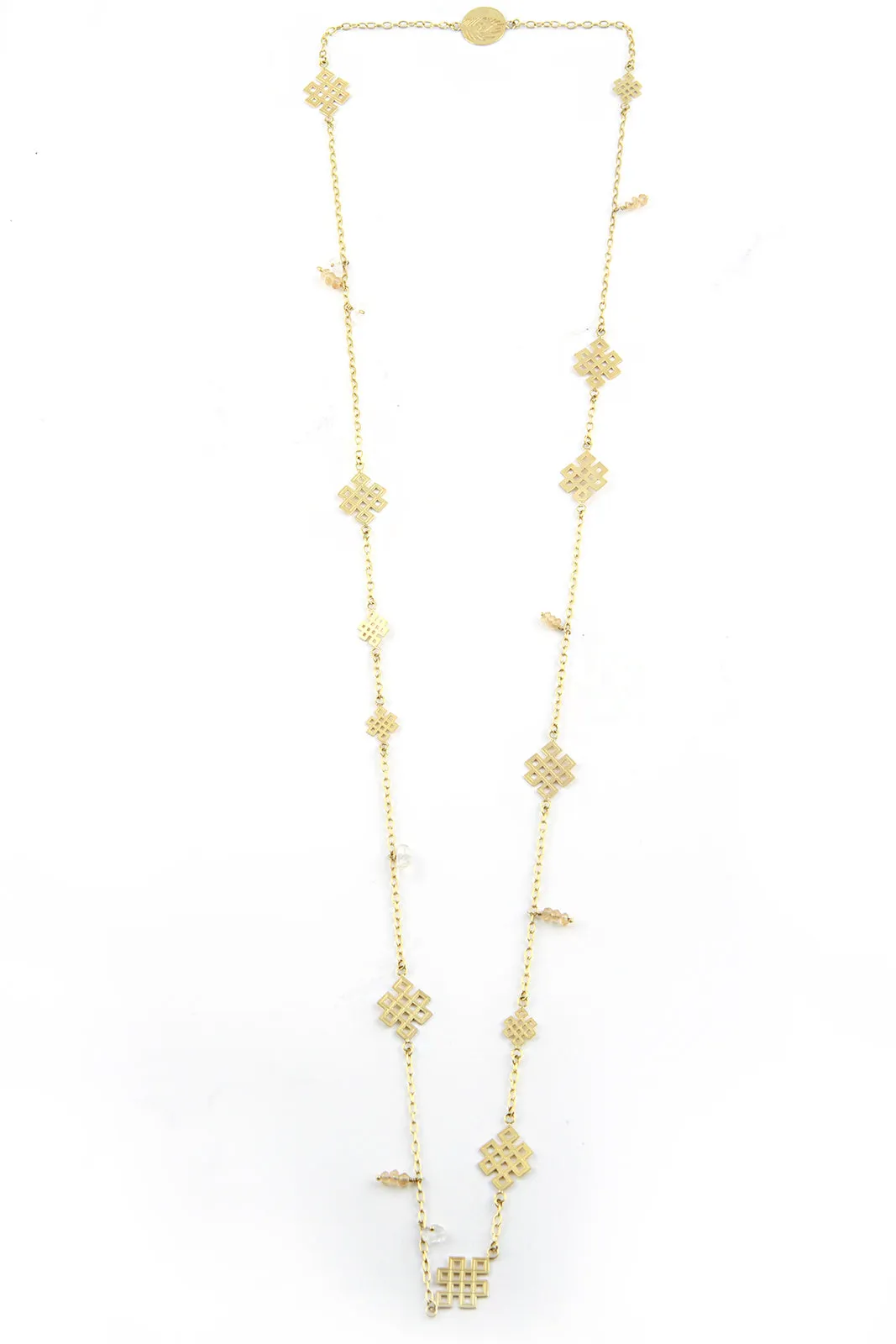 Gold Plated Endless Knot Necklace